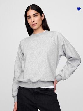 GAP VintageSoft Raglan Sweatshirt in gray heather